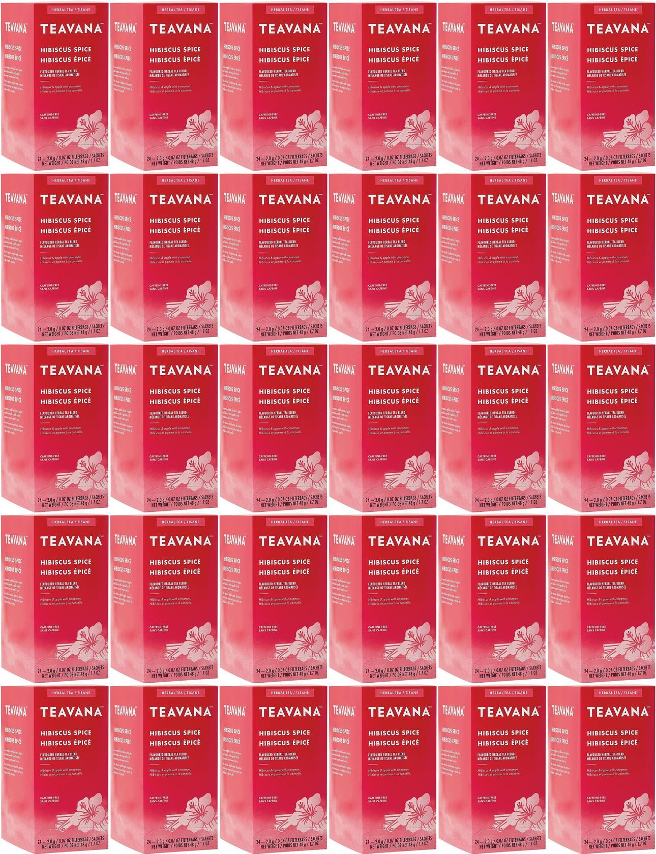 HUGE LOT OF 720 Teavana Hibiscus Spice Herbal Tea Bags Best Before April 2020