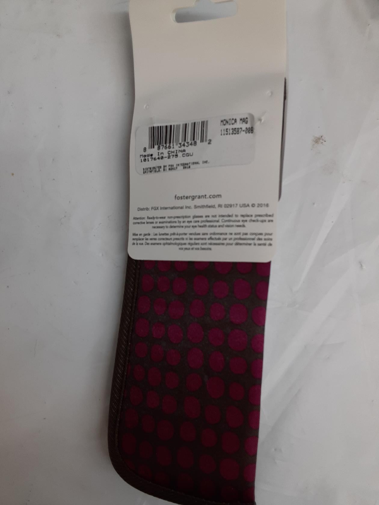 Foster Grants Women's Reading Glasses- Monica Mag Purple with soft case; +2.75