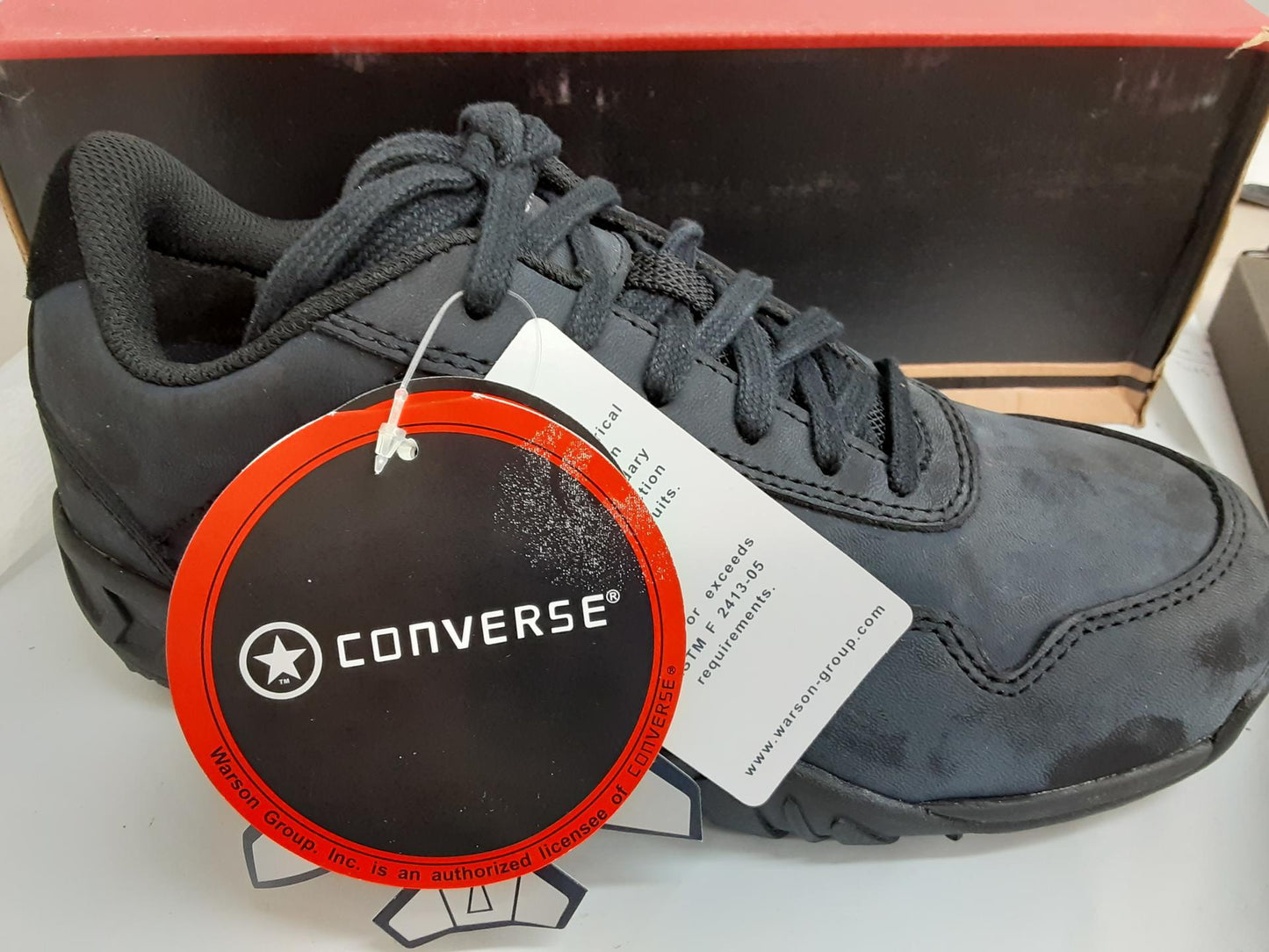 Converse Work Low Profile- Euro Casual- Size 7 Wide- Women- Black - NEW-Open Box