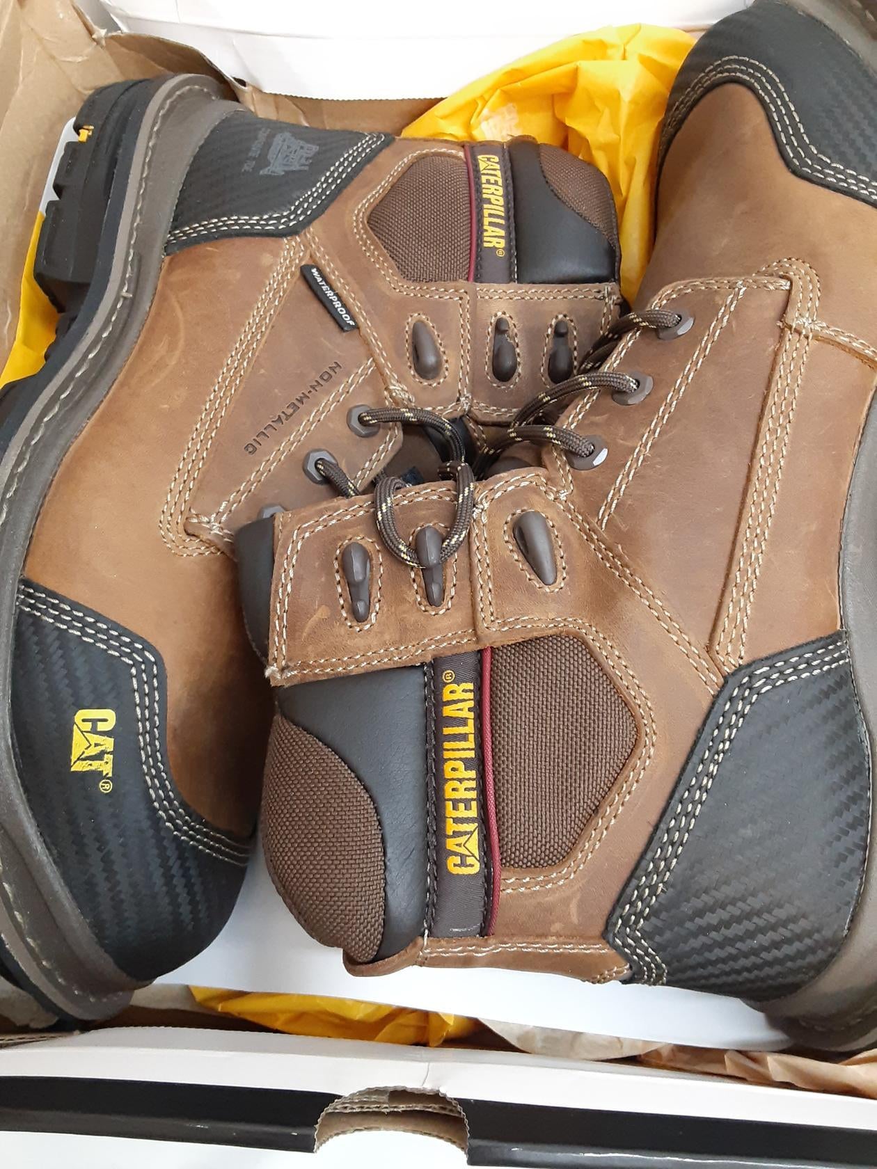 Caterpillar- Fabricate 6" Tough WP Comp Toe- Dark Beige- P90451- 11 Wide- MEN