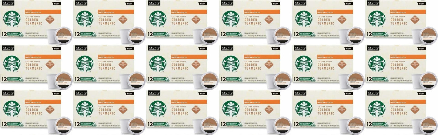 LOT OF 216 Starbucks House Blend with Golden Turmeric K Cups Best Before 10/2020