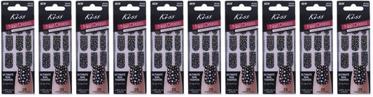 Kiss Nail Dress, 28 Jeweled Stripes, Polka Dots, 56702 **Lot of 10** Huge Lot!!