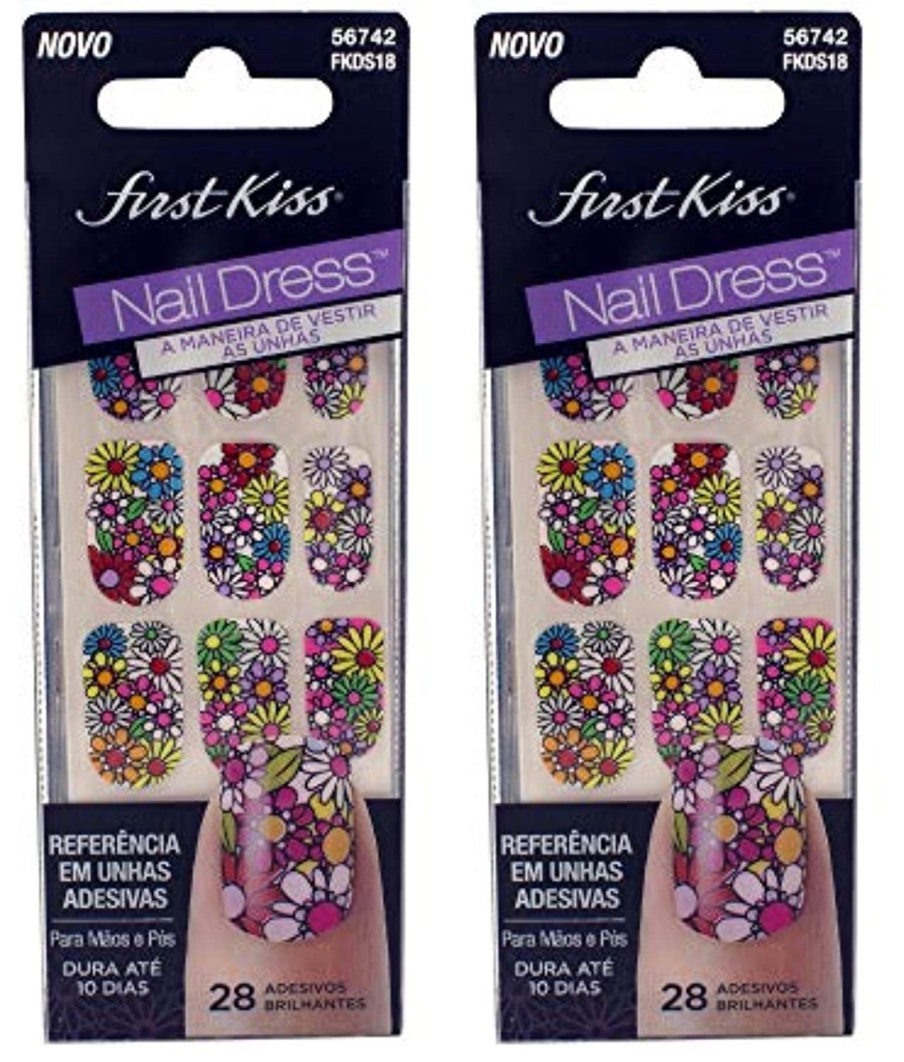 Kiss Nail Dress Strips, 56742, Halter, 28 strips -LOT OF TWO -NEW