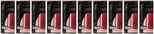 Sensationail Color Gel Polish, Barefoot Berry, .25 fl oz- LOT OF TEN- NEW