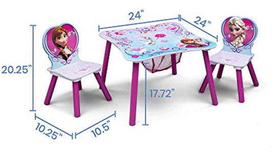 Delta Children Kids Table and 2 Chair Set With Storage, Disney Frozen II (NEW)