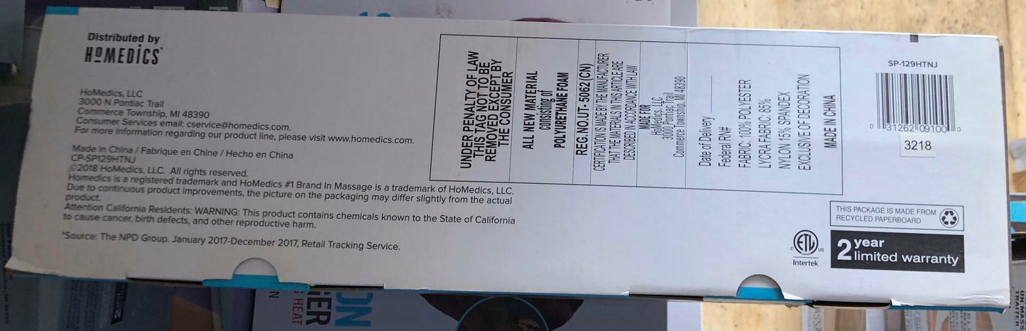 HoMedics Shiatsu + Vibration Body Massager with Soothing Heat