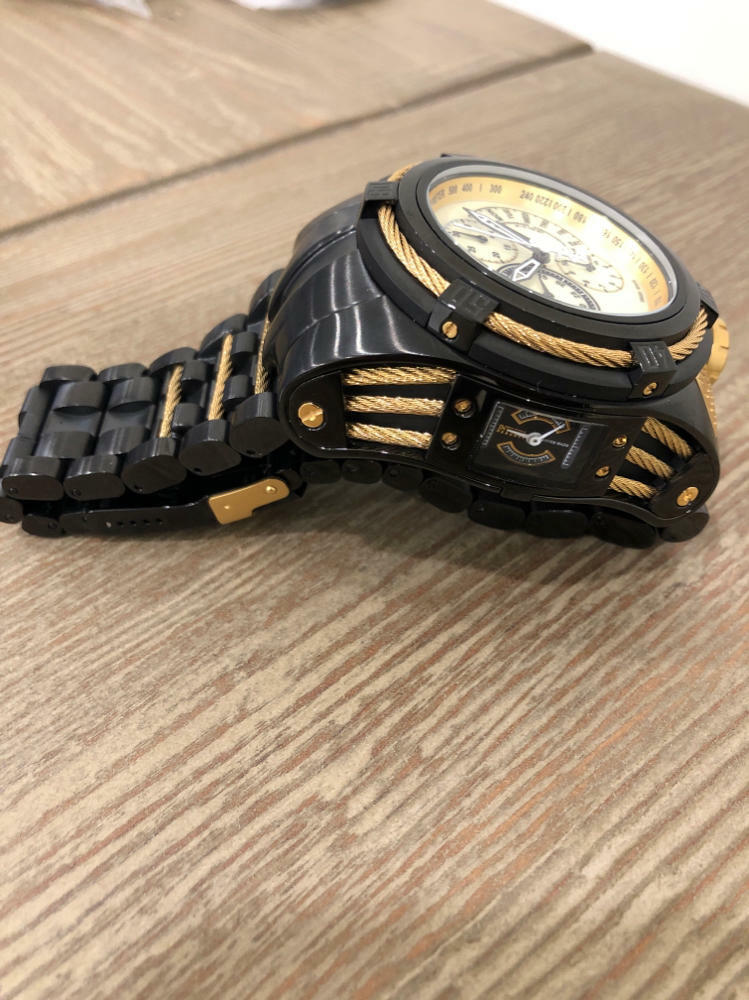 Invicta Men 56mm Bolt Zeus Tria Black Ion Plated Stylish Chronograph Swiss Watch