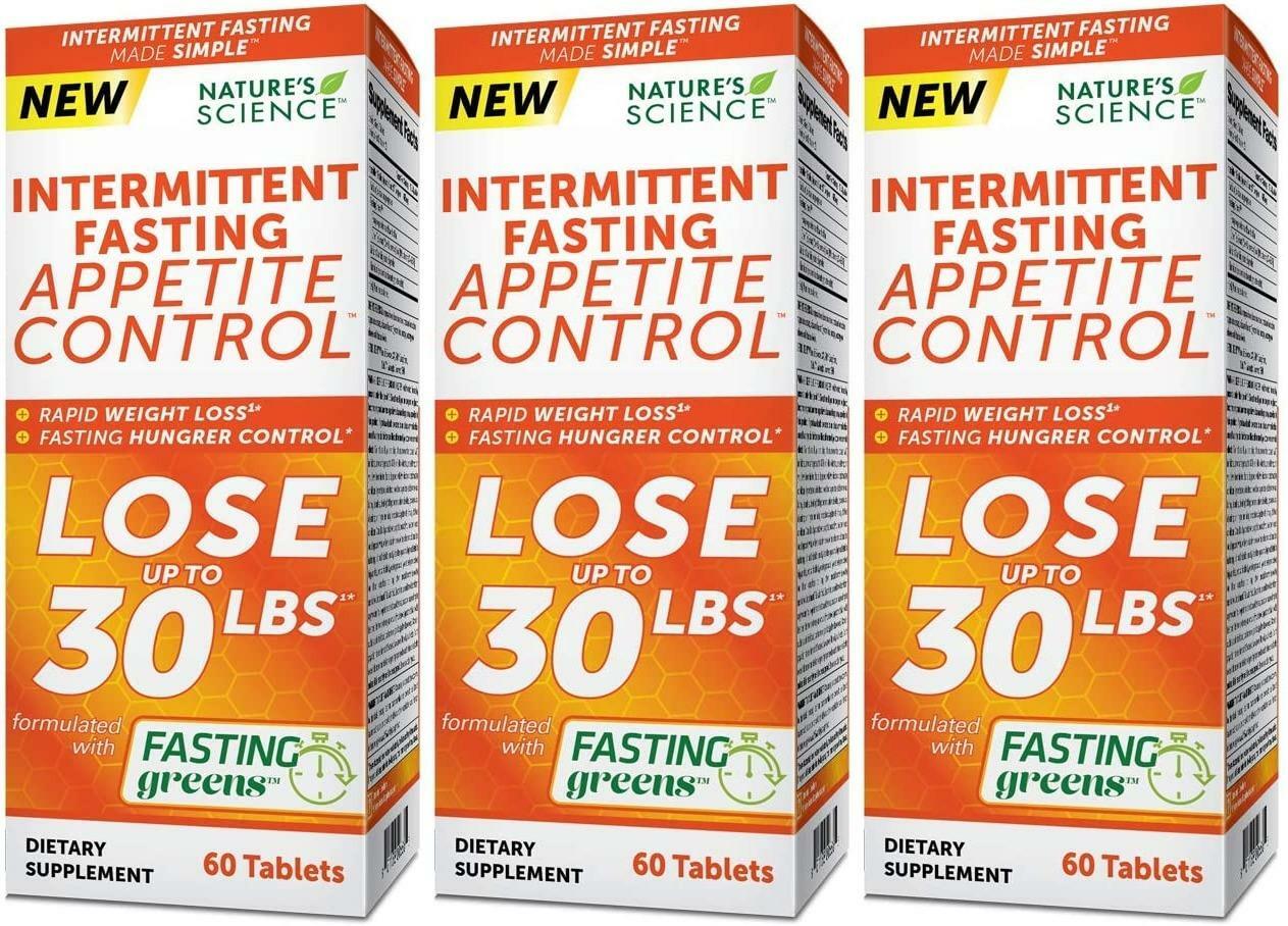 Nature's Science Intermittent Fasting Appetite Control, 3 x 60ct EXP 3/2023