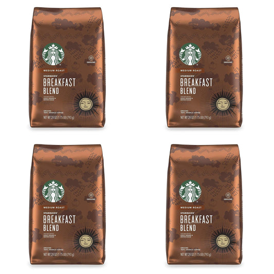 Starbucks Pack of 4 Breakfast Ground 28oz Best By 3/2022