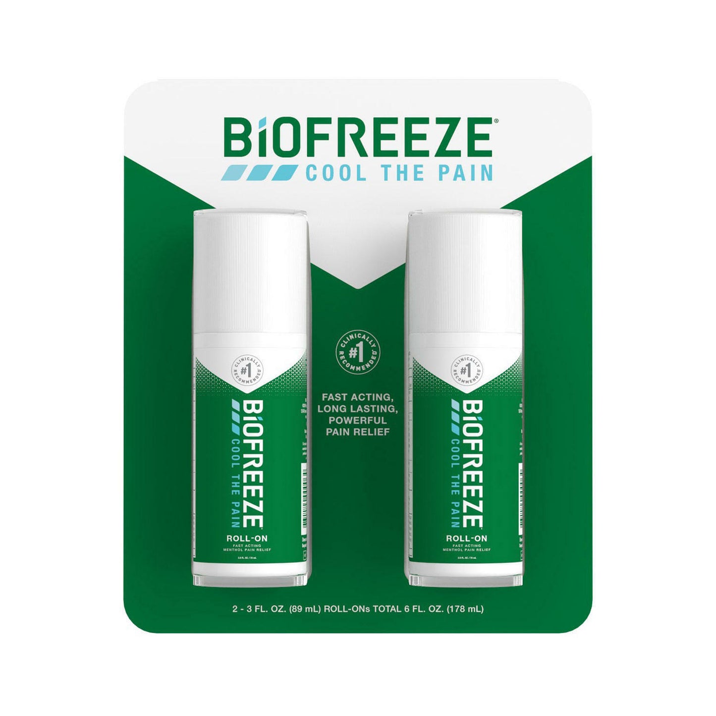 Biofreeze Cool The Pain Roll-On Pain Relief Set 2 Count Exp 9/2024