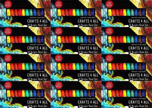 Crafts 4 All Acrylic Paint Sets 12 Sets of 12 Count Craft Paint Sets