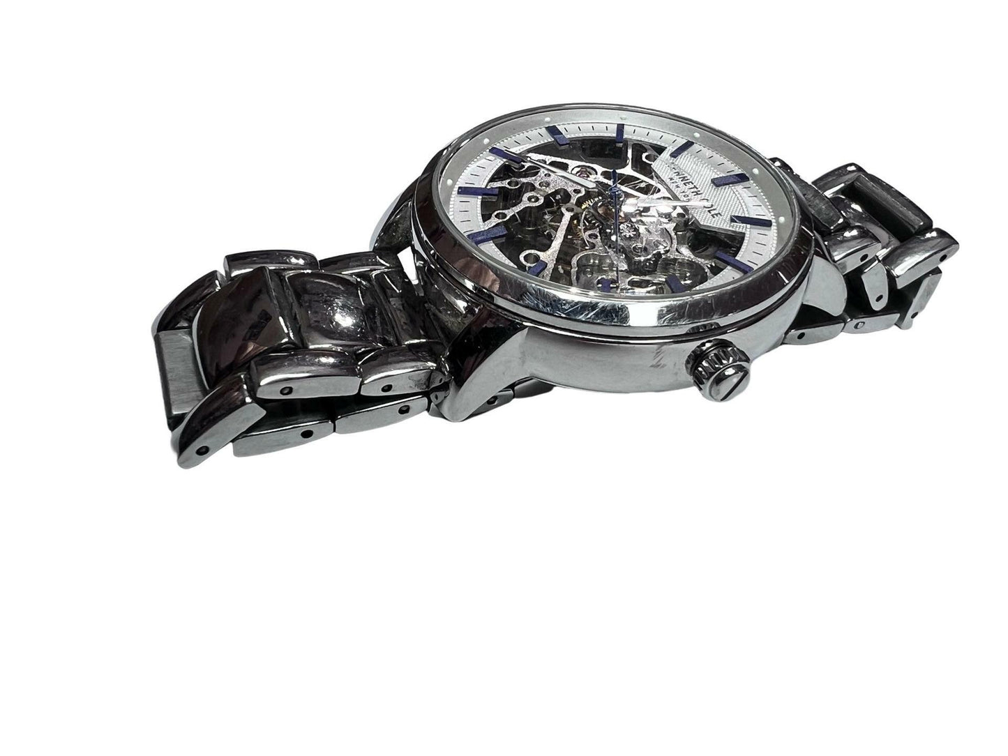 Men's Kenneth Cole Automatic Silver Tone Skeleton Dial Steel Watch KC50776020