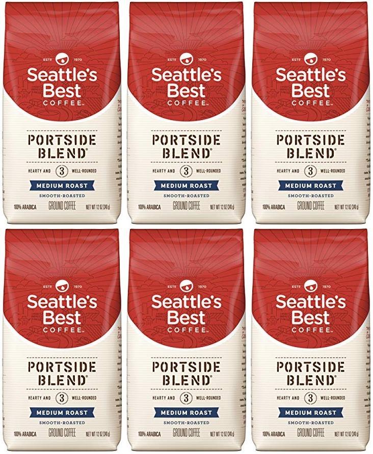 PACK OF 6 Seattle's Best Portside Blend Ground Coffee 12oz Best Before Jan 2021