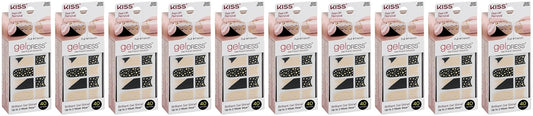 Kiss Gel Dress 60464 'Sweet Melody' 40 Gel Strips-20 Full/20 French, Lot of 10
