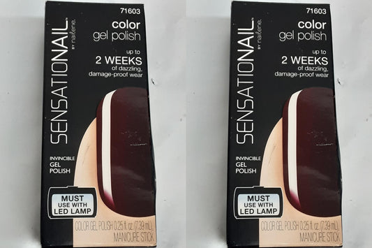 Sensationail Color Gel Polish, 71603, Miss Behave, LOT OF TWO- NEW