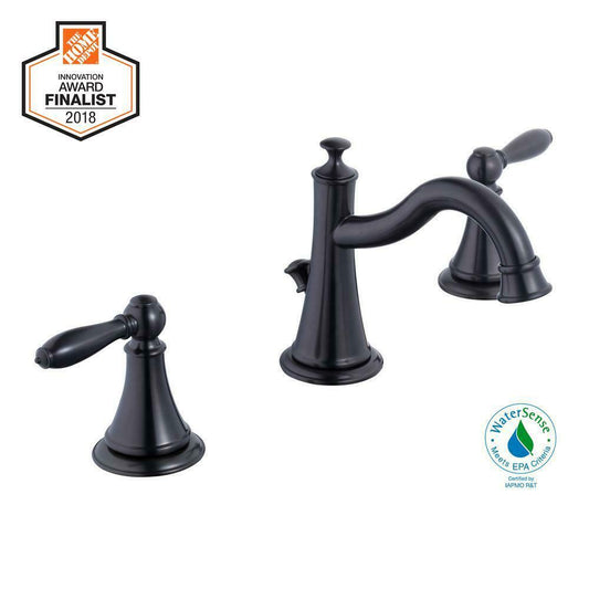Glacier Bay Varina 8 in. Widespread 2-Handle High-Arc Bathroom Faucet in Bronze