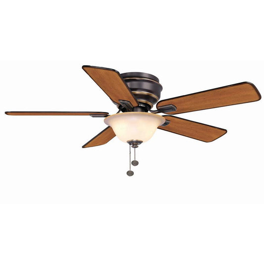 Hampton Bay Hawkins 44 in. Tarnished Bronze Ceiling Fan with Light Kit